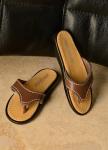 JAMIEshow - JAMIEshow Men - Brown Leather Flip Flops - обувь